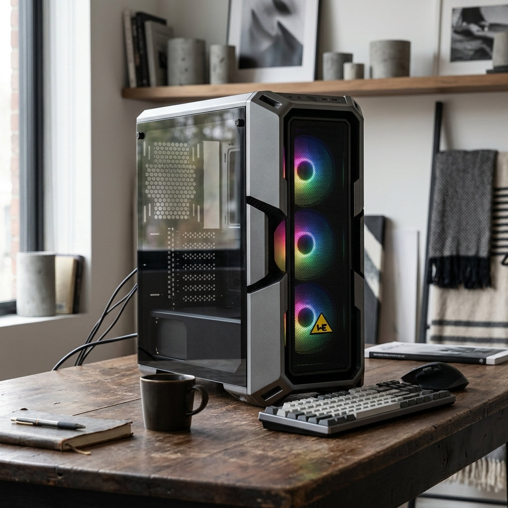 WE PHANTOM ARGB Premium Cabinet – 4x ARGB Fans Mesh | Glass Front 360mm Cooler Support USB 3.0 ATX Compatible