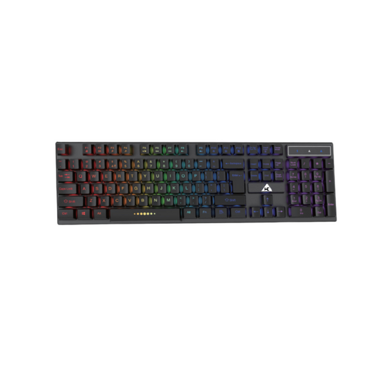 WE - RAINBOW USB WIRED KEYBOARD – RGB BACKLIT, MULTIMEDIA FUNCTIONS & LASER-CRAVING CHARACTERS -  1 YEAR WARRANTY