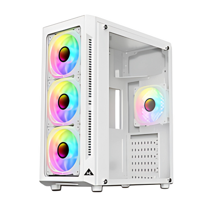 WE - AURA NX CABINET 3 RGB MESH & GLASS FRONT, USB 3.0, HD AUDIO | MIC  TEMPERED SIDE GLASS  |  1 YEAR WARRANTY