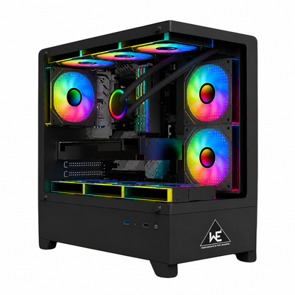 WE BERLIN PREMIUM GAMING CABINET DUAL-ZONE LAYOUT  4 INFINITY ARGB FANS  TEMPERED GLASS 360MM WATER COOLING SUPPORT TYPE C , 3.0 USB  HD AUDIO | MIC  |  1 YEAR WARRANTY