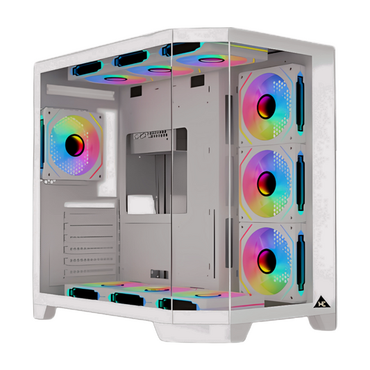 WE HELSINKI Premium Gaming Cabinet – ATX/Micro-ATX Support – Sleek Matte Finish – Enhanced Airflow – Tool-Free Build – 1 Year Warranty