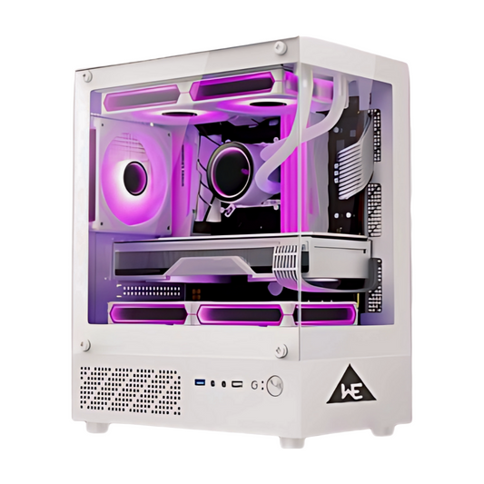 WE TOKYO PREMIUM GAMING CABINET DUAL-ZONE LAYOUT  3 INFINITY ARGB FANS TEMPERED GLASS  3.0 USB  HD AUDIO/MIC  - 1 YEAR WARRANTY