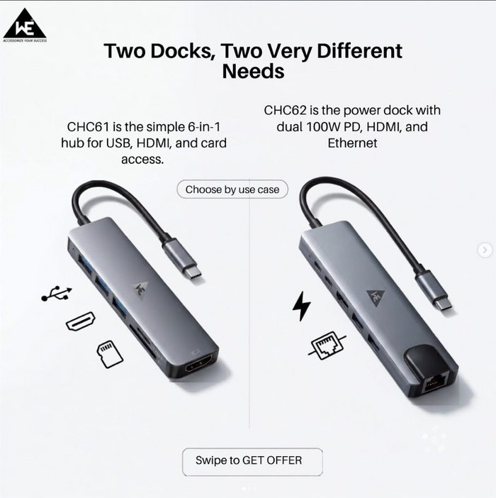 2 Docks. 2 Workflows. 1 Smart Choice.