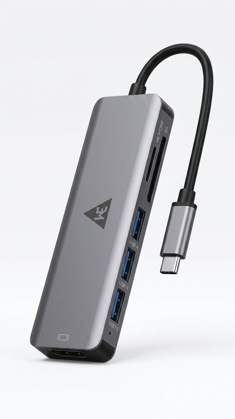 WE - CHC61 6-IN-1 TYPE-C DOCK WITH  3 X USB PORT  1 X 4K HDMI  1 X SD & 1 X MICRO SD CARD READER  METAL BODY 1 YEAR WARRANTY