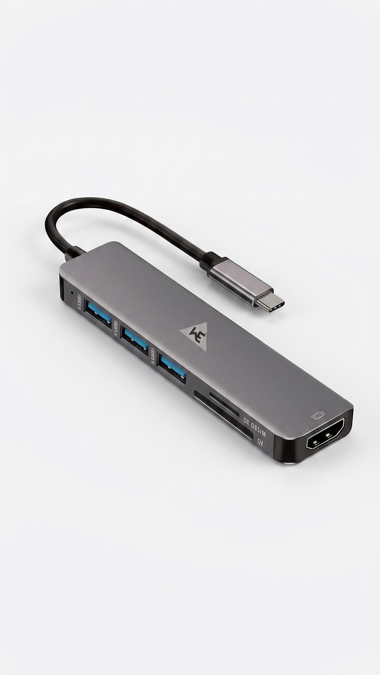 WE - CHC61 6-IN-1 TYPE-C DOCK WITH  3 X USB PORT  1 X 4K HDMI  1 X SD & 1 X MICRO SD CARD READER  METAL BODY 1 YEAR WARRANTY