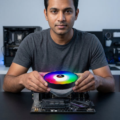 WE HALO LED CPU COOLING FAN 120MM RGB FAN INTEL & AMD COMPATIBILITY