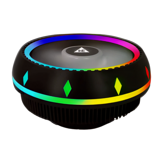 WE FLARE UFO RGB CPU COOLER 90MM FAN RGB RING INTEL & AMD COMPATIBILITY