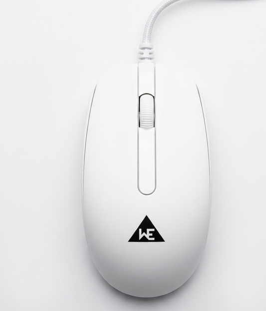 GLIDE WIRED OPTICAL MOUSE  WHITE  USB 2.0 1.5 METER CABLE 1000 DPI, ERGONOMIC, PLUG & PLAY 1 YEAR WARRANTY