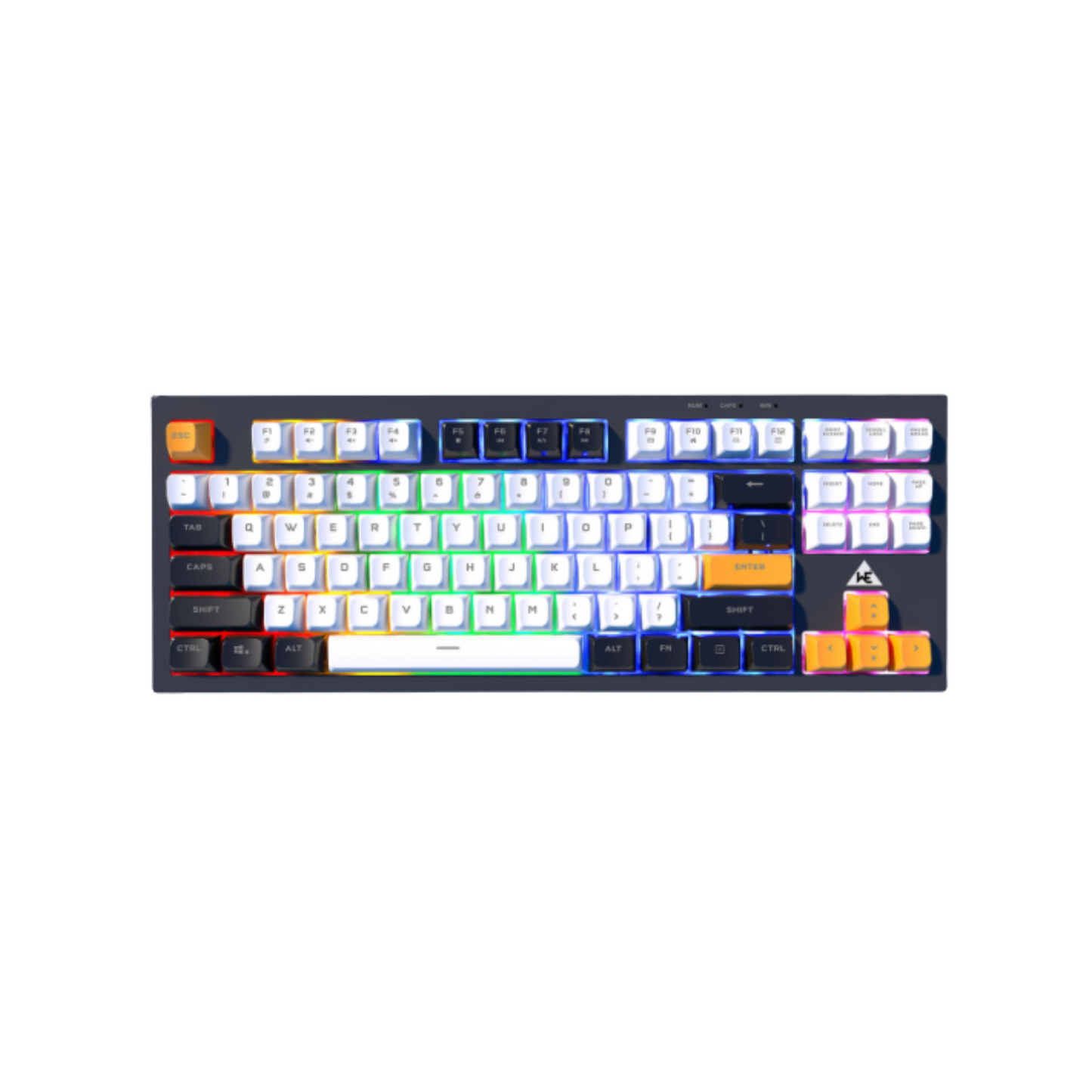 WE - FLARE KB751  WIRELESS AND BLUETOOTH KEYBOARD – TRIPLE MODE (BLUETOOTH 5.0 / 2.4GHZ / USB-C)  RGB BACKLIT, 19 ANTI GHSOSTING KEYS  - 2 YEARS WARRANTY