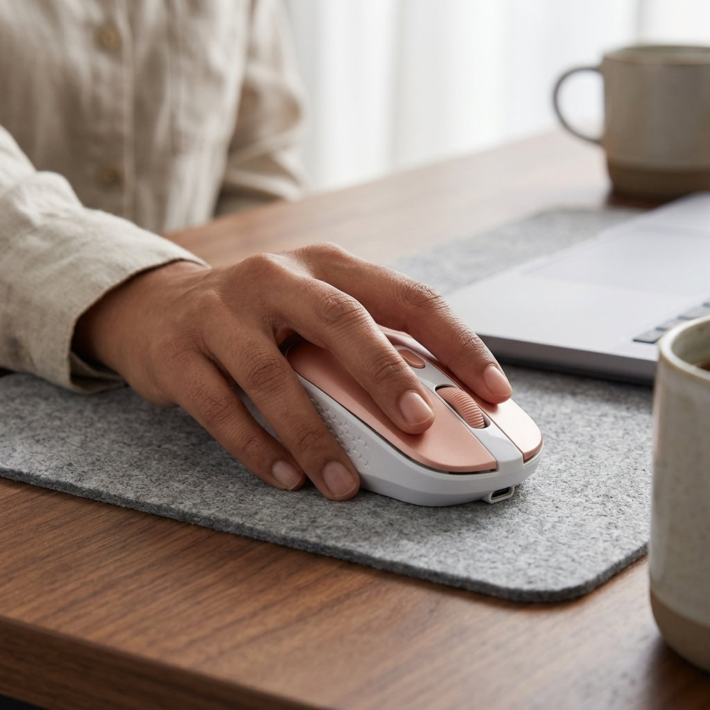 WE - ERGO WIRELESS WITH BLUETOOTH  RECHARGEABLE   MOUSE  RUBBER FINISH 2 COLORS OPTION  1 YEAR WARRANTY