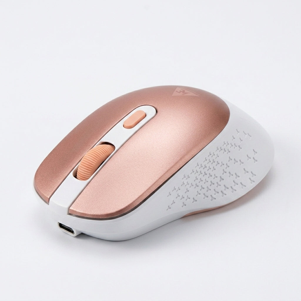 WE - ERGO WIRELESS WITH BLUETOOTH  RECHARGEABLE   MOUSE  RUBBER FINISH 2 COLORS OPTION  1 YEAR WARRANTY