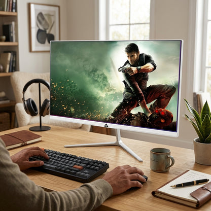 WE - PIXELS 32 FHD IPS FRAMELESS LED MONITOR  FULL HD  BUILT-IN SPEAKERS 75HZ WHITE 3 YEARS WARRANTY