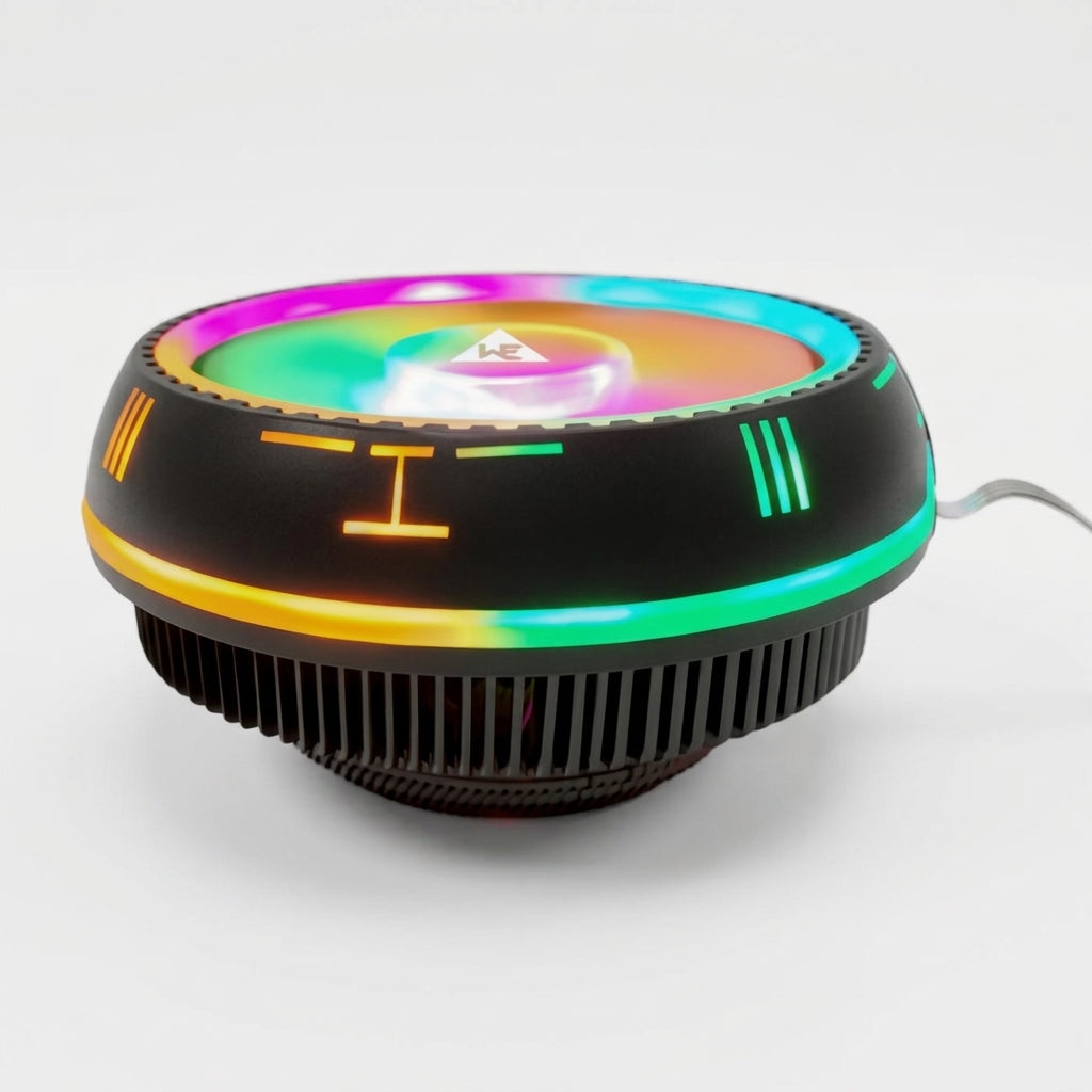WE BEAM UFO LED CPU COOLER  90MM FAN INTEL & AMD COMPATIBILITY