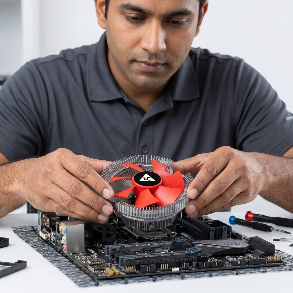 WE BREEZ RL CPU COOLING FAN 90MM 12V HIGH AIRFLOW BLACK INTEL & AMD COMPATIBILITY