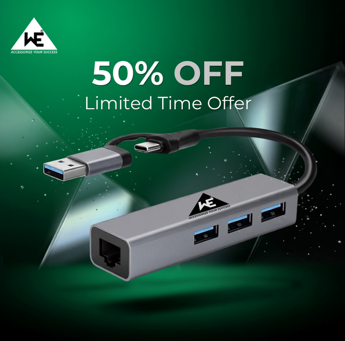 WE C L H 21 Ethernet Adapter with USB Hub | 50% Off Hurry Offer Ends Soon