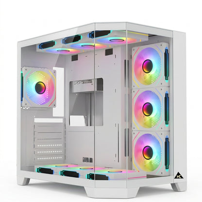 WE HELSINKI Premium Gaming Cabinet – ATX | Micro-ATX Support – Sleek Matte Finish – Enhanced Airflow – Tool-Free Build – 1 Year Warranty