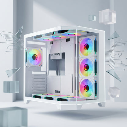 WE HELSINKI Premium Gaming Cabinet – ATX | Micro-ATX Support – Sleek Matte Finish – Enhanced Airflow – Tool-Free Build – 1 Year Warranty