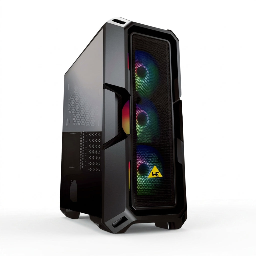 WE PHANTOM ARGB Premium Cabinet – 4x ARGB Fans  Mesh | Glass Front  360mm Cooler Support  USB 3.0  ATX Compatible