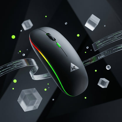 WE PROTOUCH WIRELESS MOUSE WITH BT  RGB LIGHT  ERGONOMIC SILENT CLICK  RECHARGEABLE  1 YEARS WARRANTY