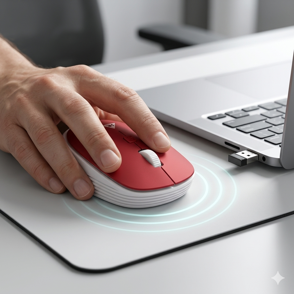 WE - WM 801 WIRELESS  MOUSE 1600 DPI 6 COLOUR OPTION RUBBER FINISH  1 YEAR WARRANTY