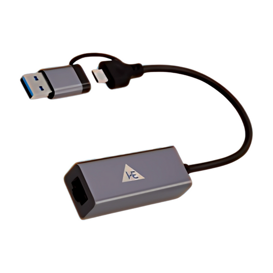 WE - CLG31  GIGABIT ETHERNET NETWORK ADAPTER  WITH TYPE C AND USB 3.0 DUAL CONNECTOR METAL BODY 1 YEAR WARRANTY