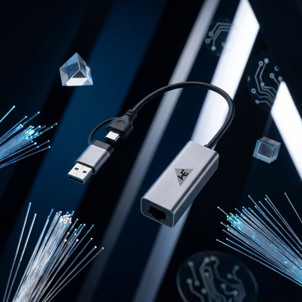 WE - CLG31  GIGABIT ETHERNET NETWORK ADAPTER  WITH TYPE C AND USB 3.0 DUAL CONNECTOR METAL BODY 1 YEAR WARRANTY