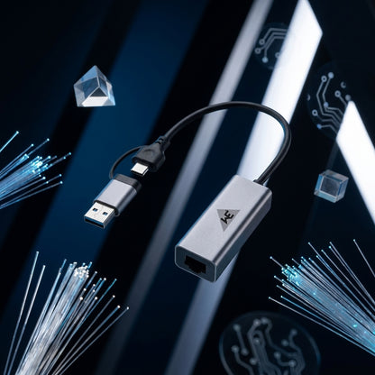 WE - CLG31  GIGABIT ETHERNET NETWORK ADAPTER  WITH TYPE C AND USB 3.0 DUAL CONNECTOR METAL BODY 1 YEAR WARRANTY