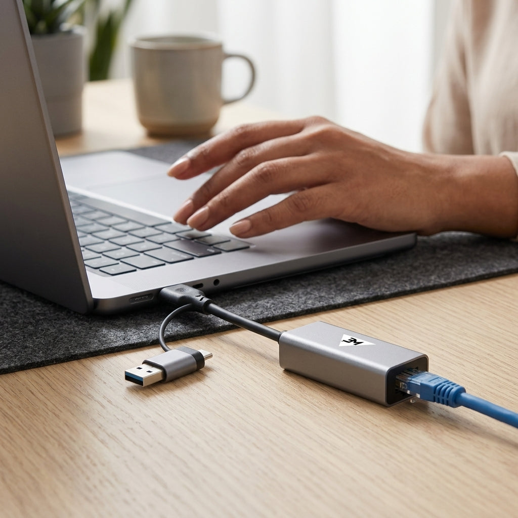 WE - CLG31  GIGABIT ETHERNET NETWORK ADAPTER  WITH TYPE C AND USB 3.0 DUAL CONNECTOR METAL BODY 1 YEAR WARRANTY