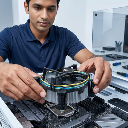WE - PC-F 4 IN 1 CPU COOLING FAN – HIGH-SPEED 2500 RPM  PUSH CONNETORS INTEL 1156 SUPPORT - 1 YEAR WARRANTY