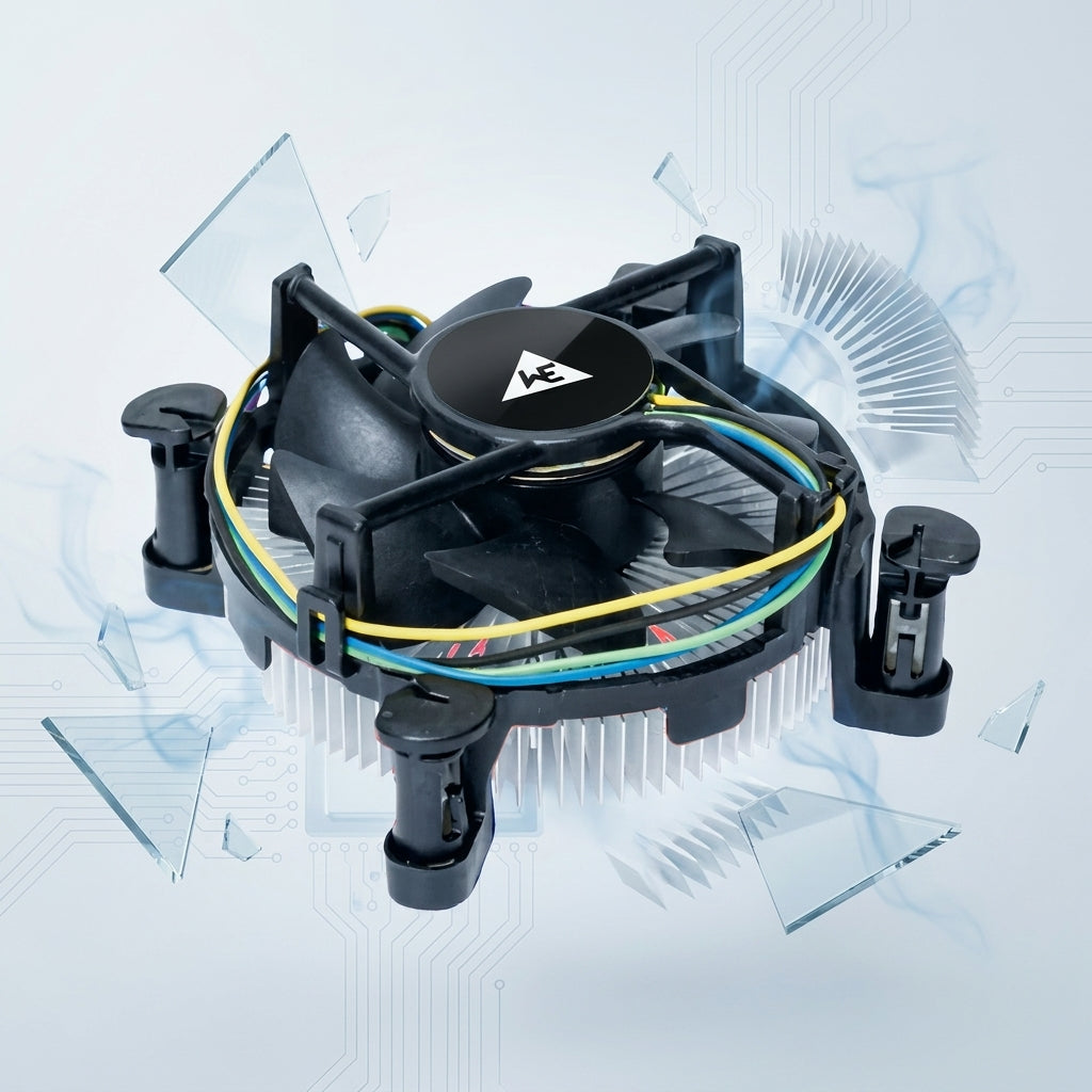 WE - PC-F 4 IN 1 CPU COOLING FAN – HIGH-SPEED 2500 RPM  PUSH CONNETORS INTEL 1156 SUPPORT - 1 YEAR WARRANTY