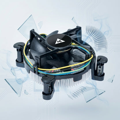 WE - PC-F 4 IN 1 CPU COOLING FAN – HIGH-SPEED 2500 RPM  PUSH CONNETORS INTEL 1156 SUPPORT - 1 YEAR WARRANTY