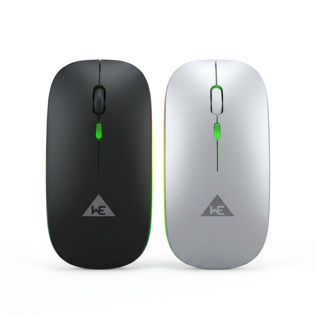WE PROTOUCH WIRELESS MOUSE WITH BT  RGB LIGHT  ERGONOMIC SILENT CLICK  RECHARGEABLE  1 YEARS WARRANTY
