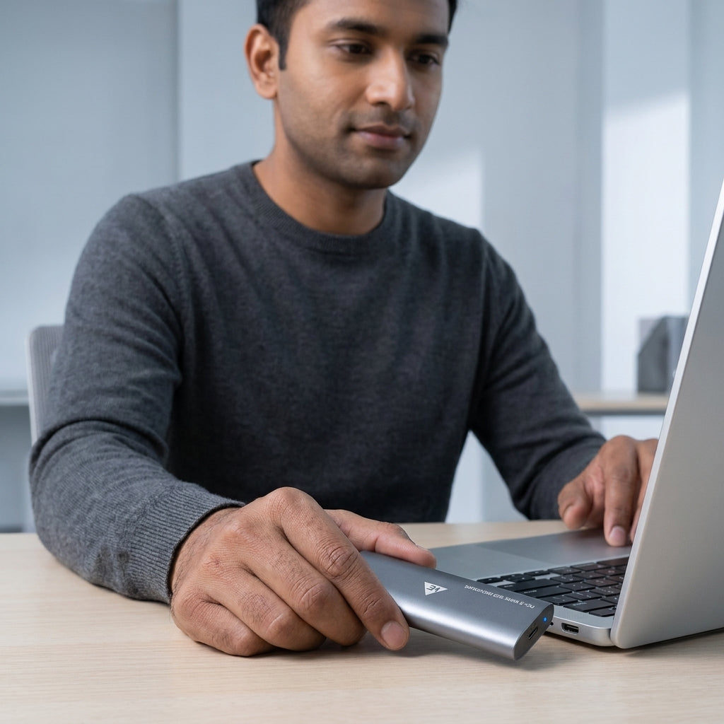 WE ZIP NVMe & M.2 SSD Enclosure – USB-C, 10Gbps