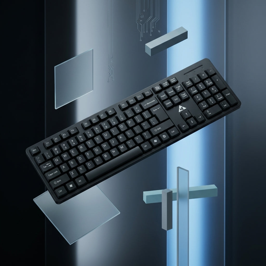 WE ALPHA KB708 WIRED OFFICE & HOME KEYBOARD – PREMIUM ABS, 2-YEARS WARRANTY