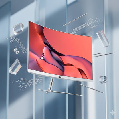 WE PIXELS 24FHD CURVED FRAMELESS LED MONITOR  FULL HD  BUILT-IN SPEAKERS 100HZ WHITE  3 YEARS WARRANTY