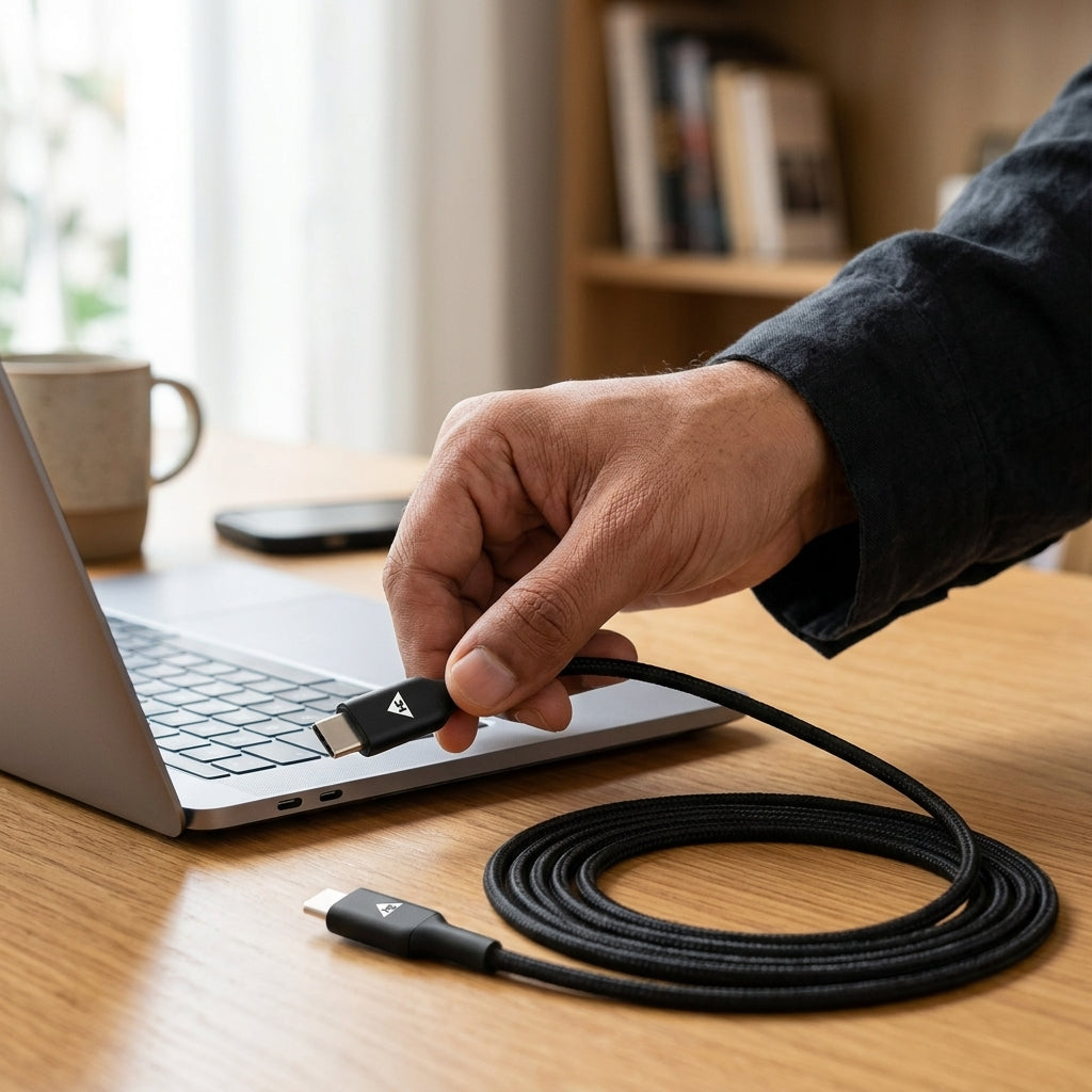 WE -  RAPID CHARGE USB-C TO USB-C BRAIDED CABLE  60W 1 YEAR WARRANTY