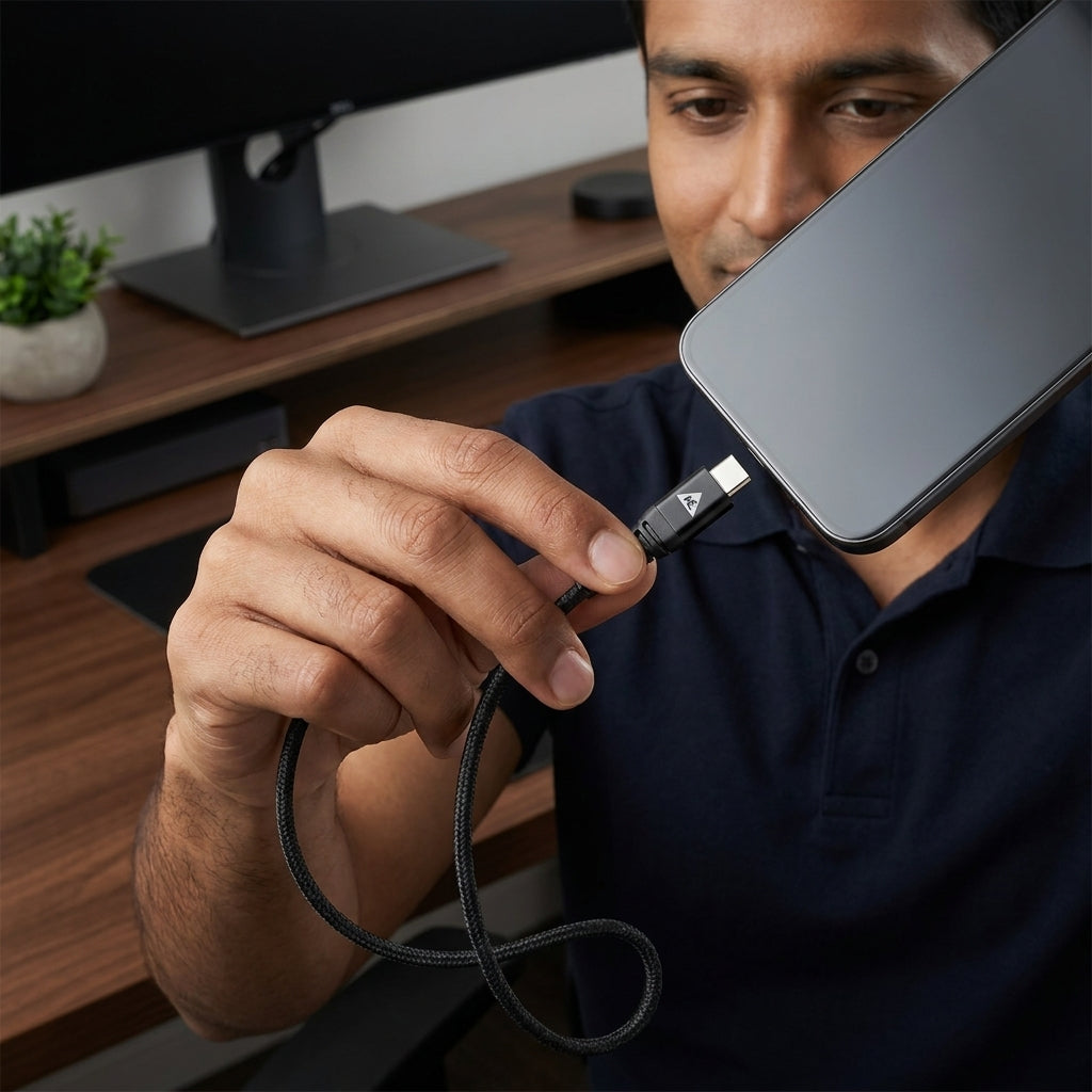 WE - POWER UP USB TO LIGHTNING CABLE 3.4 AMP  FAST CHARGING  1 YEAR WARRANTY