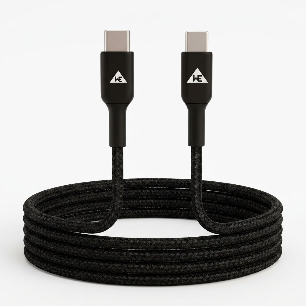 WE -  RAPID CHARGE USB-C TO USB-C BRAIDED CABLE  60W 1 YEAR WARRANTY