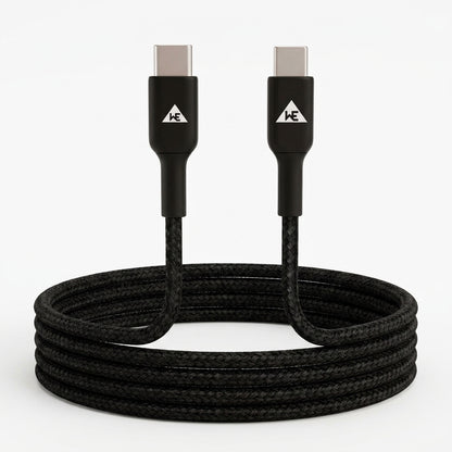 WE -  RAPID CHARGE USB-C TO USB-C BRAIDED CABLE  60W 1 YEAR WARRANTY