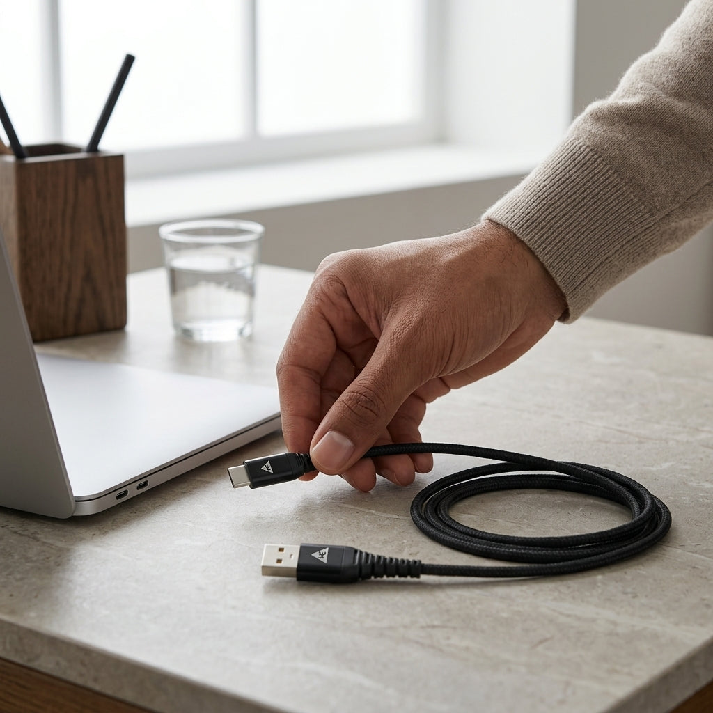 WE - POWER UP USB TO LIGHTNING CABLE 3.4 AMP  FAST CHARGING  1 YEAR WARRANTY