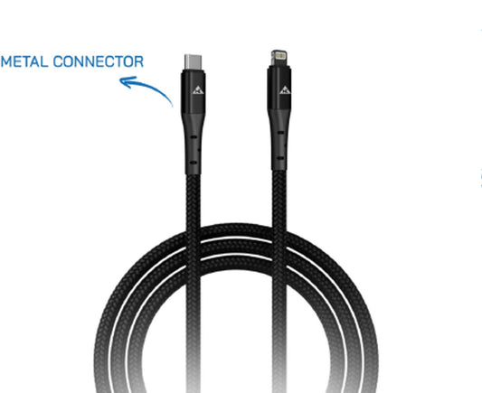WE - RAPID CHARGE USB-C TO LIGHTNING BRAIDED CABLE  27W  1 YEAR WARRANTY