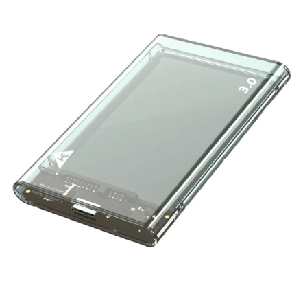 WE - P045 2.5 INCH  HDD/SSD ENCLOSURE  USB 3.0  TOOL-FREE UP TO 5GBPS - TRANSPARENT BLACK  1 YEAR WARRANTY
