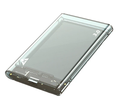 WE - P045 2.5 INCH  HDD/SSD ENCLOSURE  USB 3.0  TOOL-FREE UP TO 5GBPS - TRANSPARENT BLACK  1 YEAR WARRANTY